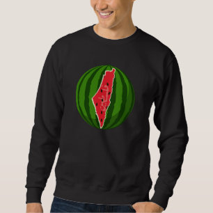 Palestine Watermelon Flag Map Freie Palästinenser. Sweatshirt
