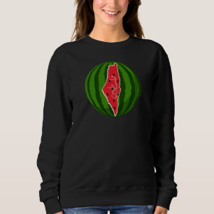 Palestine Watermelon Flag Map Freie Palästinenser. Sweatshirt