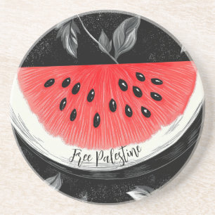 Palestine Watermelon Getränkeuntersetzer