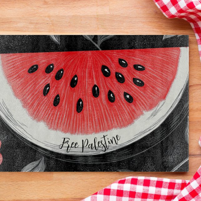 Palestine Watermelon Schneidebrett (Free Palestine Watermelon Cutting Board)