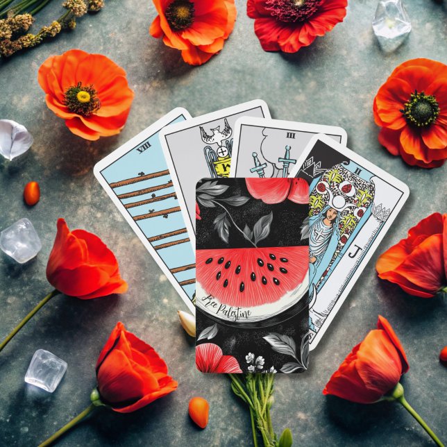 Palestine Watermelon Spielkarten (Free Palestine Tarot cards)