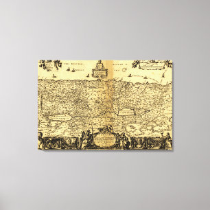 PalestinePanoramic MapPalestine 2 Leinwanddruck