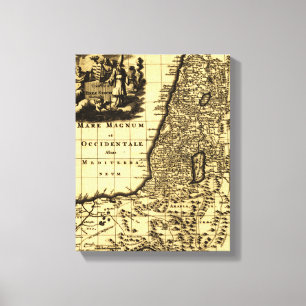 PalestinePanoramic MapPalestine Leinwanddruck