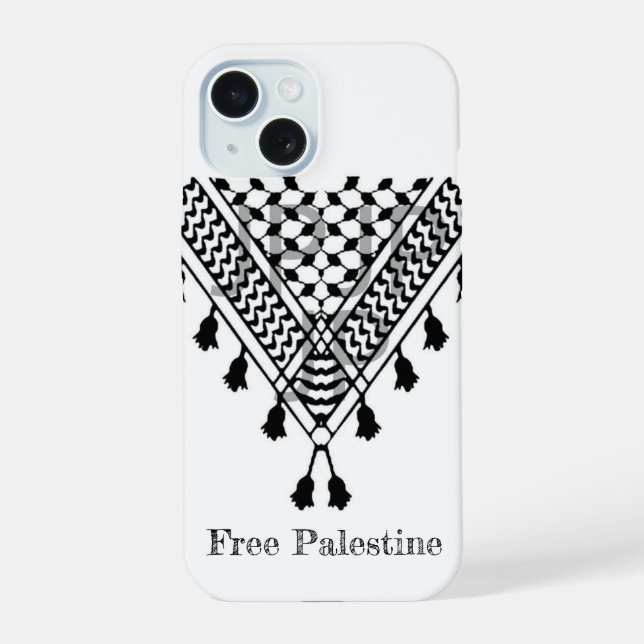 Palestinian Keffiyeh Pattern iPhone 15 Hülle (Rückseite)