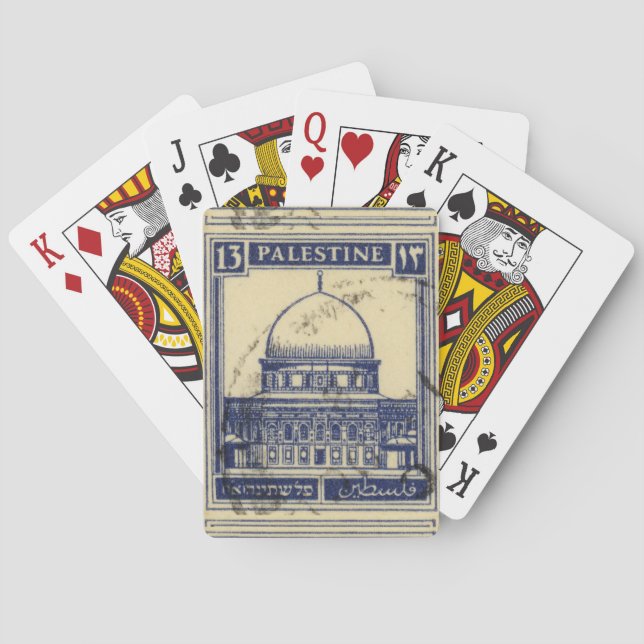 palestinische antike Briefmarke 1920 Spielkarten (Rückseite)