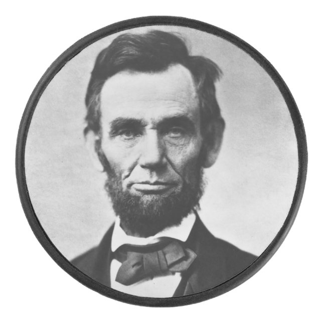 Palet De Hockey Abraham Lincoln : 16ème Président de l'Amérique (Devant)