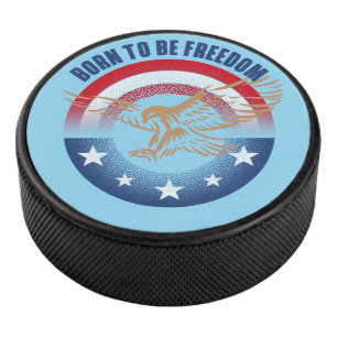 Palet De Hockey Aigle Patriotique Né pour être Libre