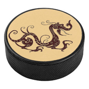 Palet De Hockey Ancien dragon mystique brun