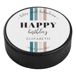 Palet De Hockey Anniversaire Design minimaliste aux couleurs paste