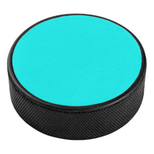 Palet De Hockey Aqua clair au néon solide