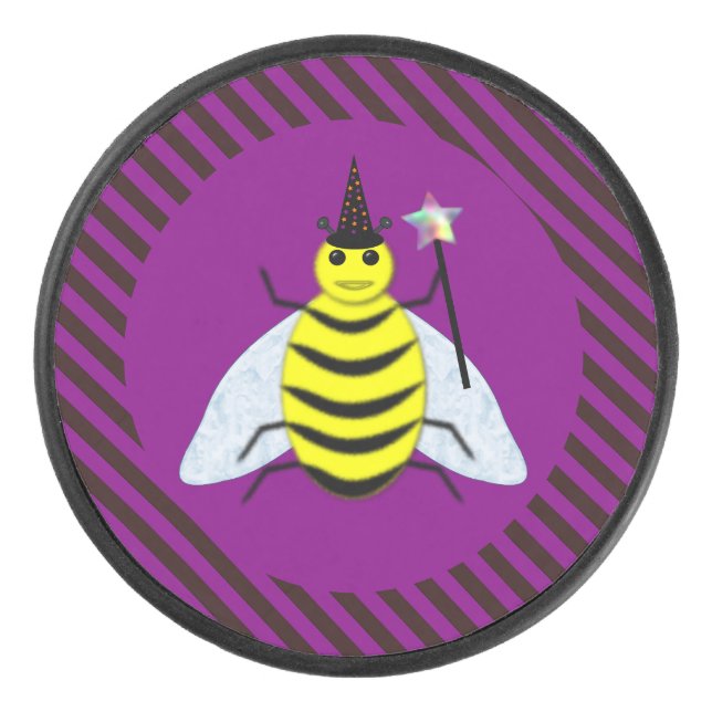 Palet De Hockey Assistant Abeille magique d'Halloween Purple et ba (Devant)