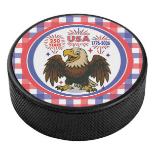 Palet De Hockey Bald Eagle avec Fireworks - USA 250 ans 1776-2026