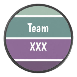 Palet De Hockey Bandes Vertes Et Violettes