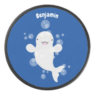 Palet De Hockey Béluga mignon bulles dessin de dessin animé