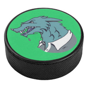 Palet De Hockey Bleu loup-garou - poupée de hockey vert