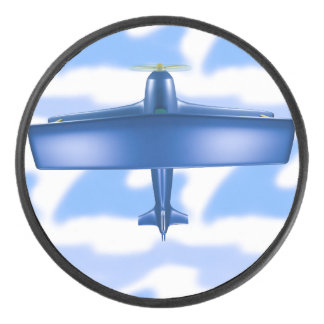 Palet De Hockey Blue Plane Aviation Sky Blue Clouds Puck