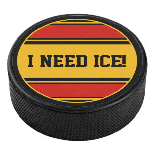 Palet De Hockey Bouton rond - Bouton noir rouge jaune