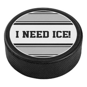 Palet De Hockey Bouton rond - Gris noir blanc