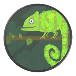 Palet De Hockey Caméléon vert mignon