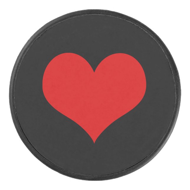 Palet De Hockey Camion de hockey de coeur rouge (Devant)