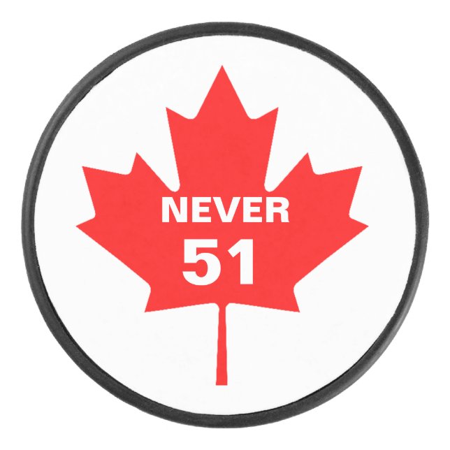 Palet De Hockey Canada Jamais 51 Canon (Devant)