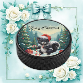 Palet De Hockey Caricature de la peau de Noël mignon