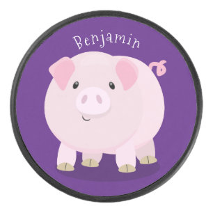 Palet De Hockey Caricature de porc mignon rose pot vendue