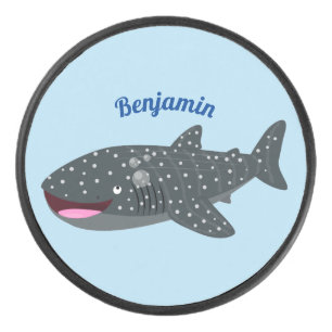 Palet De Hockey Caricature joli requin baleine joyeux