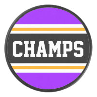 CHAMPS Bright Purple Black Yellow Racing Stripes