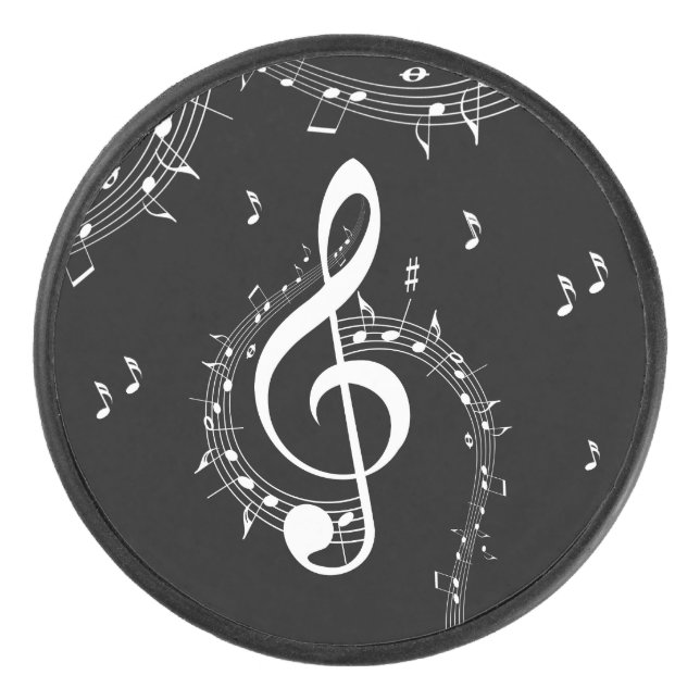 Palet De Hockey Climacic G Clef Music Black (Devant)