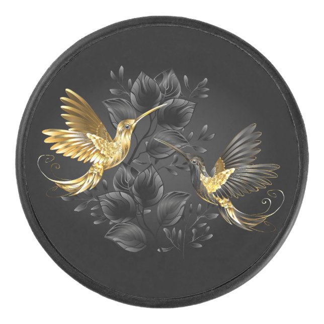 Palet De Hockey Colibri noir et or (Devant)