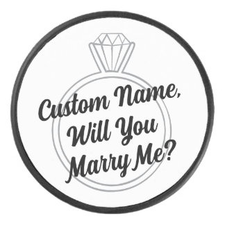 Palet De Hockey Custom Hockey Puck Proposal Engagement Prop