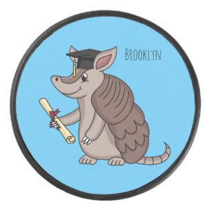 Palet De Hockey Cute armadillo with graduation cap cartoon