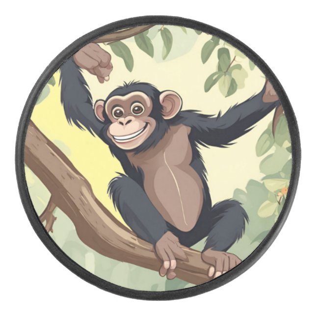 Palet De Hockey Cute Chimpanzé (Devant)