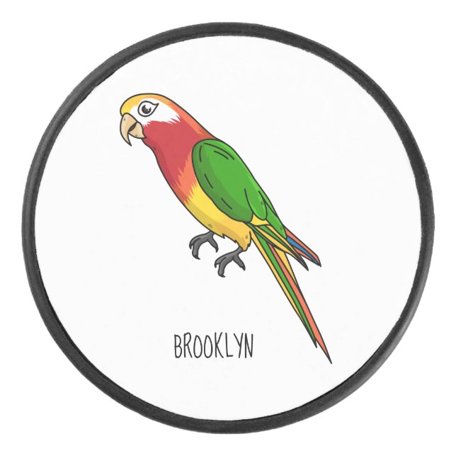 Palet De Hockey Cute happy parrot (Devant)