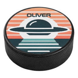 Palet De Hockey Design UFO minimaliste moderne mignon au coucher d