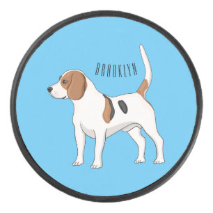 Palet De Hockey dessin animé de chien beagle