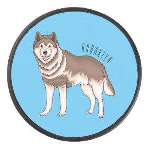 Palet De Hockey dessin humoristique sibérien husky