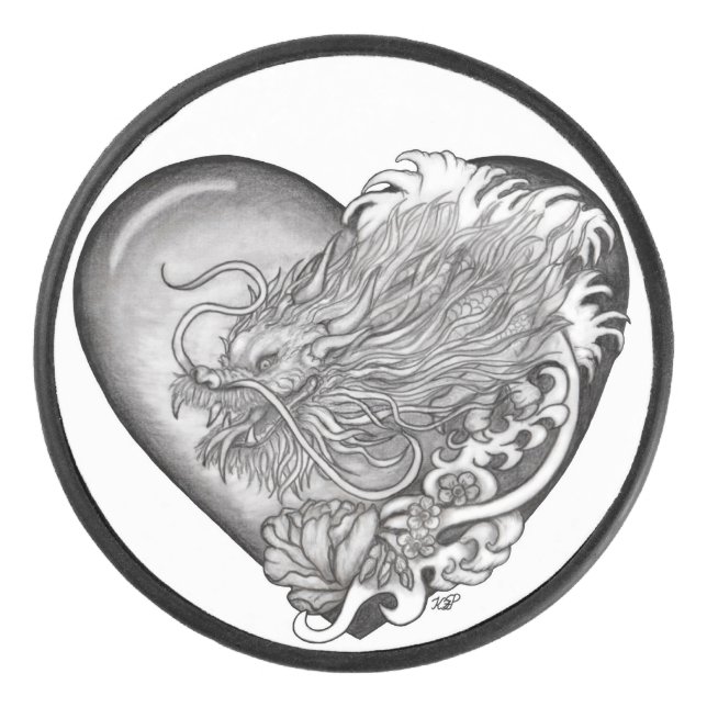 Palet De Hockey Dragon Heart (Devant)