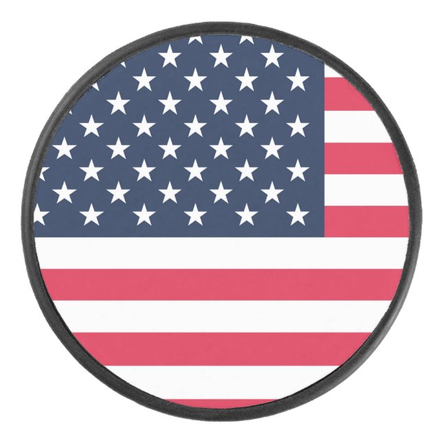 Palet De Hockey Drapeau américain 50 étoiles : vieilles étoiles de (Devant)