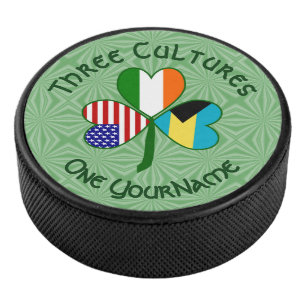 Palet De Hockey Drapeau américano-irlandais bahamien Shamrock Pers