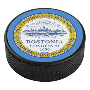 Palet De Hockey Drapeau de Boston, Massachusetts Hockey Puck