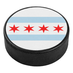 Palet De Hockey Drapeau de Chicago, rondelle de hockey Illinois