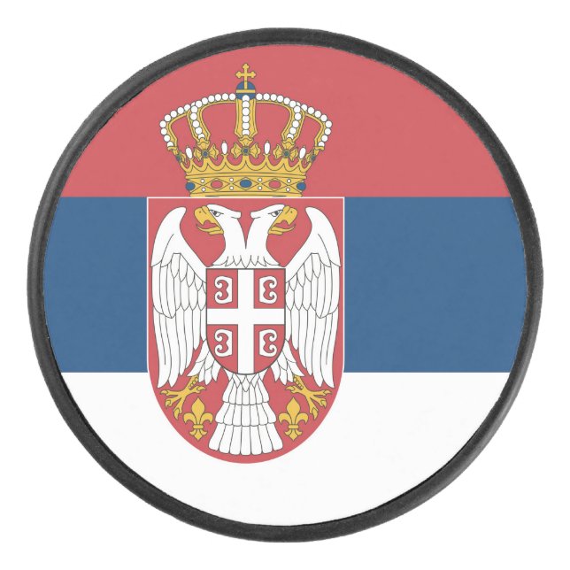 Palet De Hockey Drapeau de la Serbie (Devant)