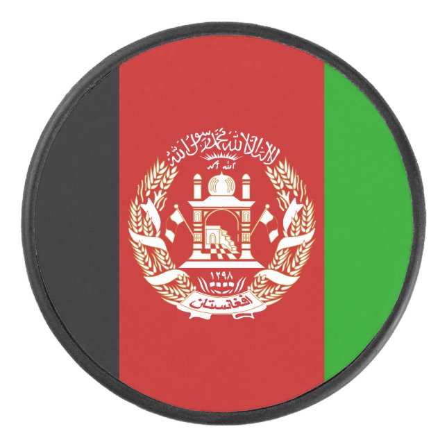 Palet De Hockey Drapeau de l'Afghanistan patriotique (Devant)