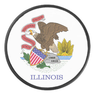 Palet De Hockey Drapeau de l'Illinois
