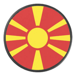Palet De Hockey Drapeau de Macédoine du Nord