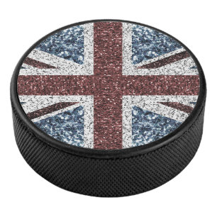 Palet De Hockey Drapeau du Royaume-Uni Rustic vintage scintille pa