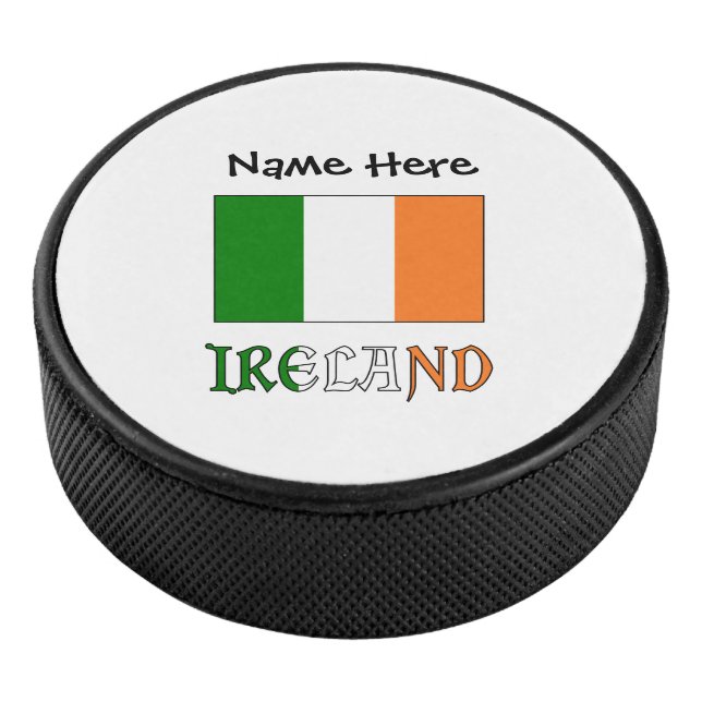 Palet De Hockey Drapeau irlandais avec votre nom (3/4/2016 12:00:00 AM)
