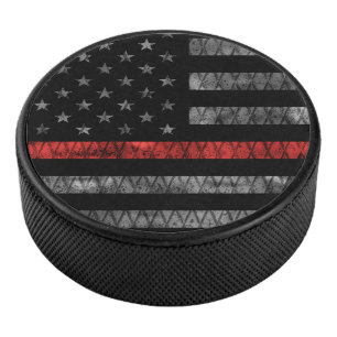 Palet De Hockey Drapeau minuscule de pompier Red Line